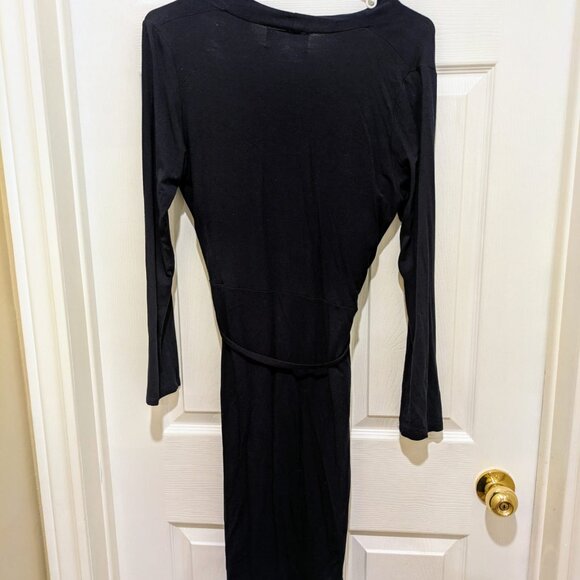 Brenda Beddome Faux Wrap Dress - Size 6 - Navy Blue - Picture 3 of 7